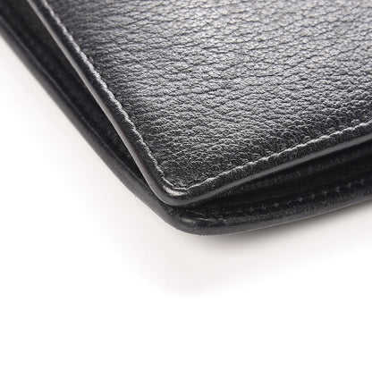 Chanel Goatskin Camellia Embossed Yen Wallet Black 11 of 13