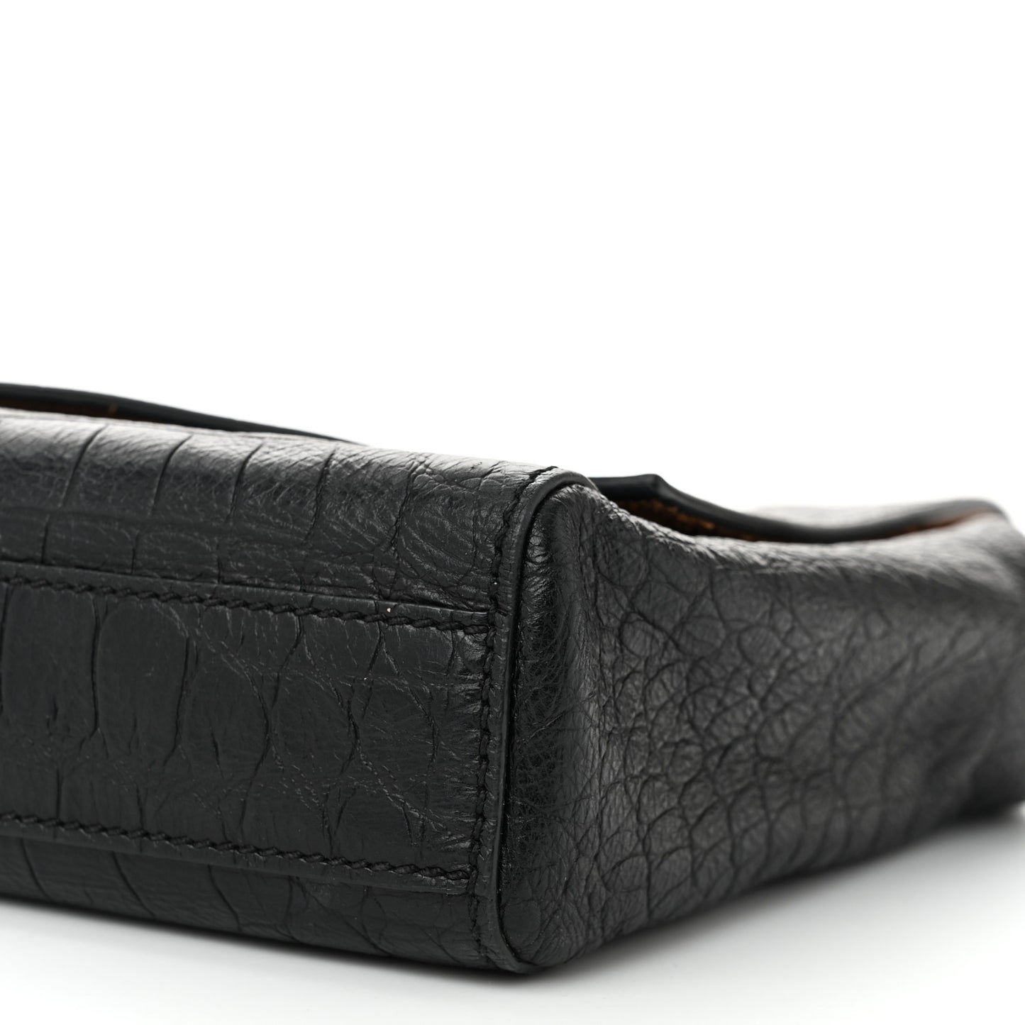 Calfskin Crocodile Embossed Suede Medium Reversible Monogram Kate Satchel Military Taupe