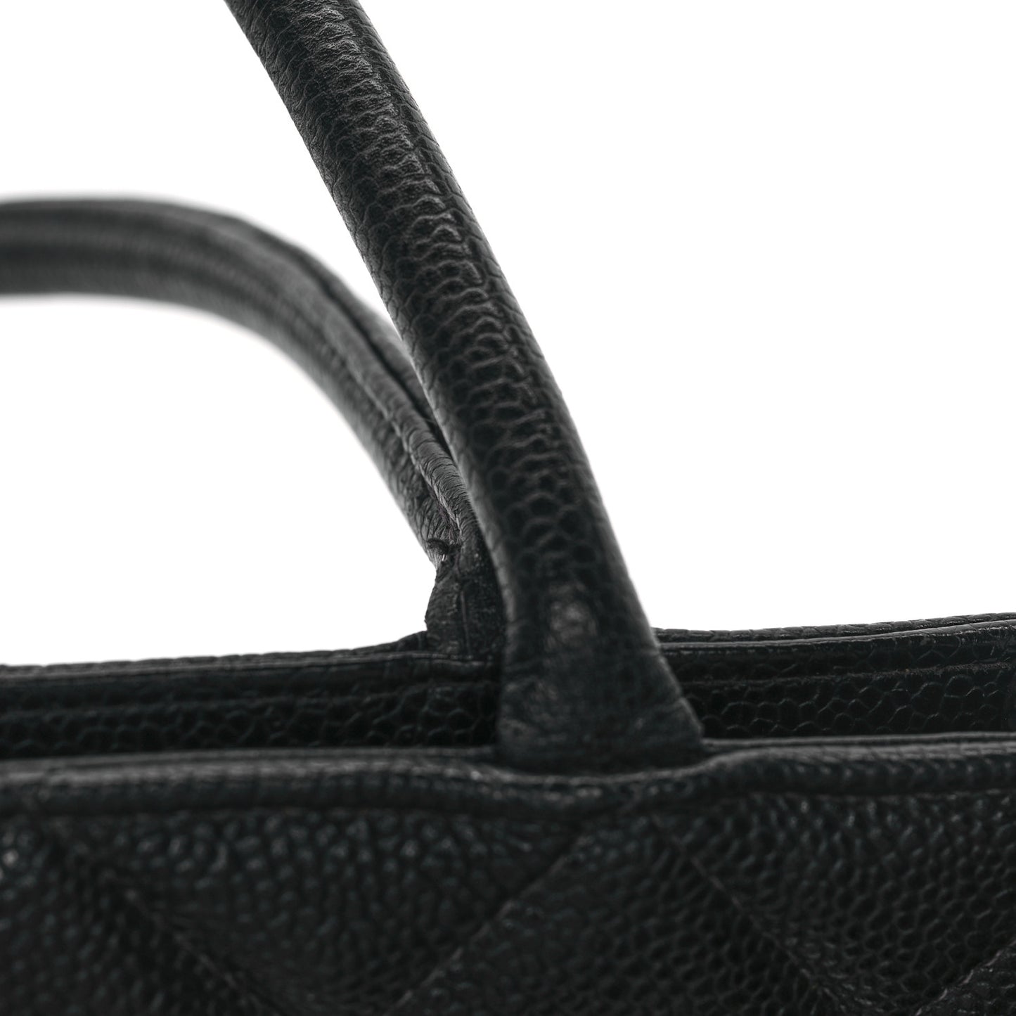Caviar Quilted Medallion Tote Black