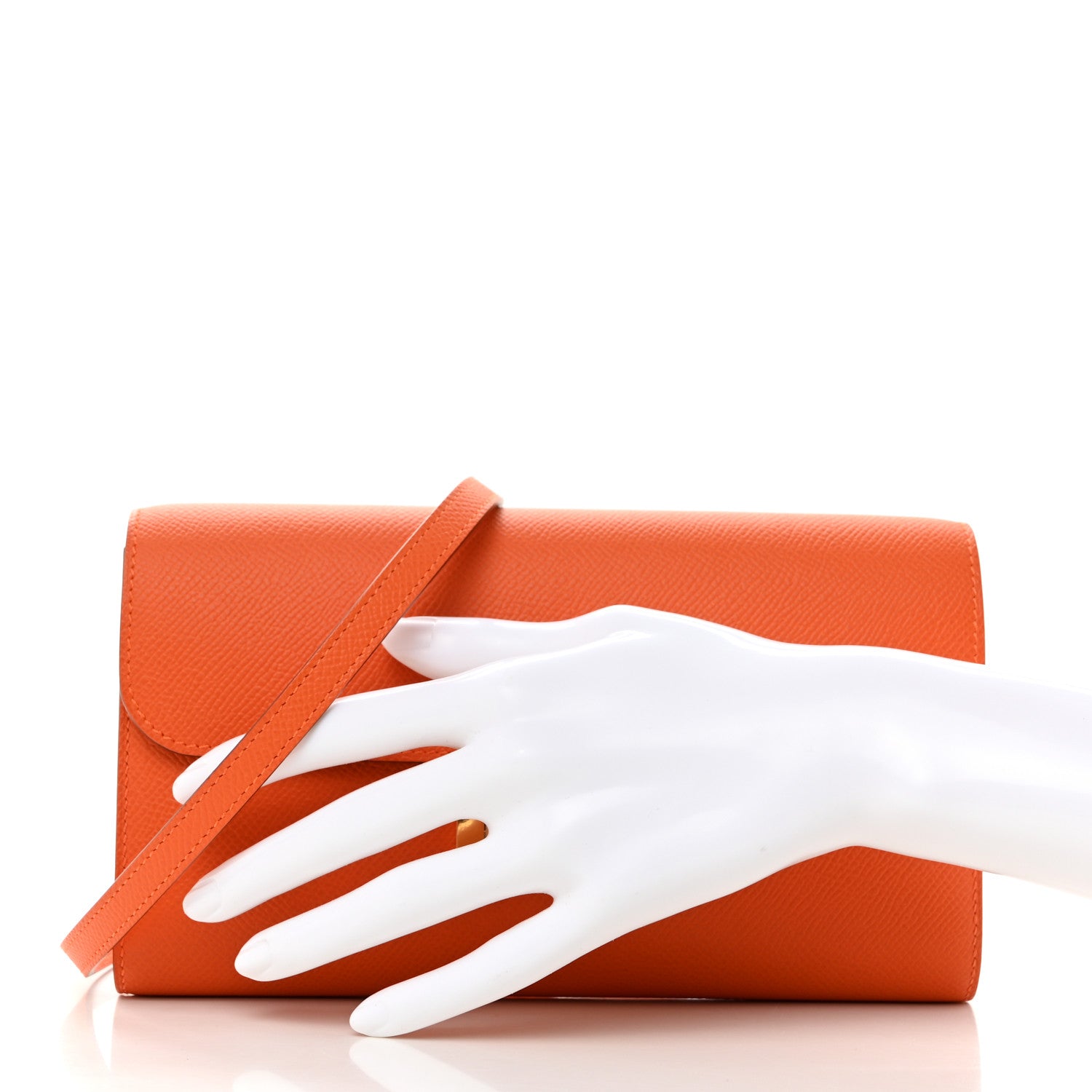 Hermes Epsom Constance Long Wallet To Go Wallet Orange 2 of 8
