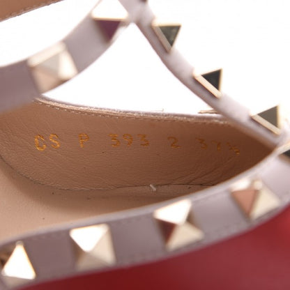 Valentino Garavani Nappa Rockstud Ankle Strap 100mm Pumps 37.5 Rubino Poudre 9 of 9