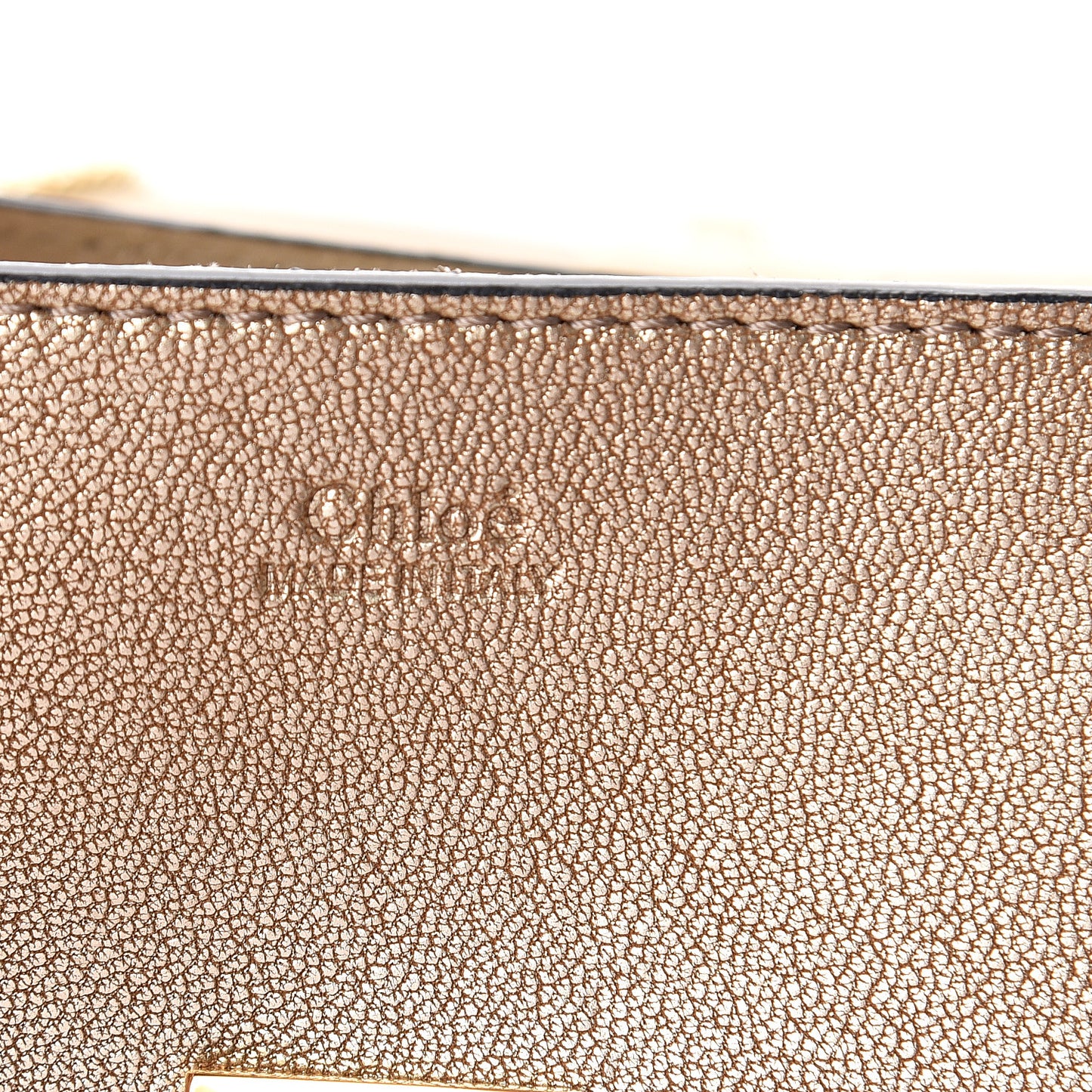 Metallic Goatskin Drew Shoulder Bag Abstract Gold