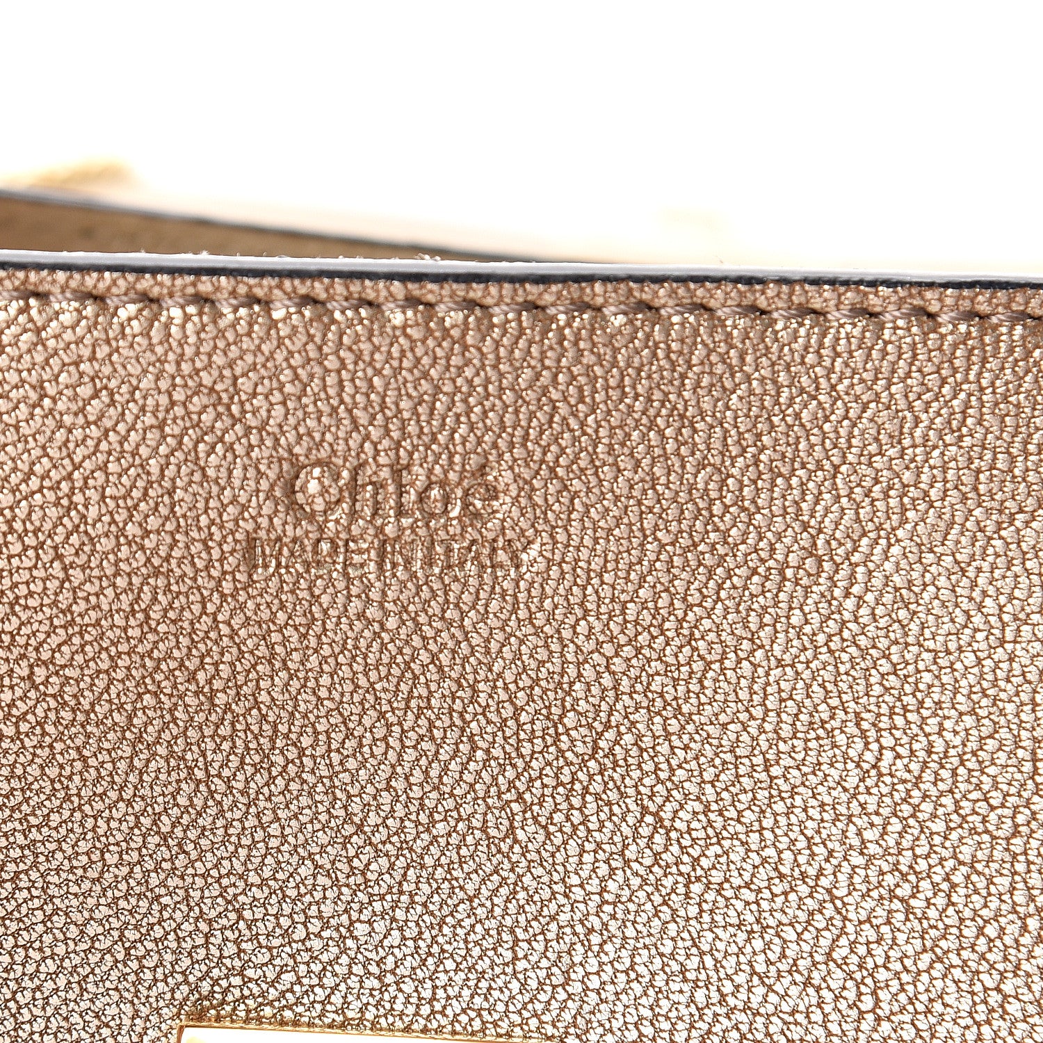 Chloe Metallic Goatskin Drew Shoulder Bag Abstract Gold 5 of 8