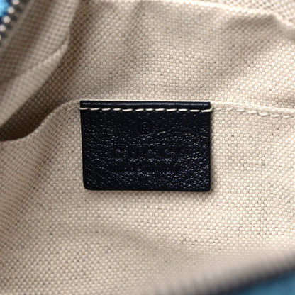 Gucci Monogram Multicolor Matelasse Diagonal Small GG Marmont Chain Shoulder Bag Light Blue 6 of 9