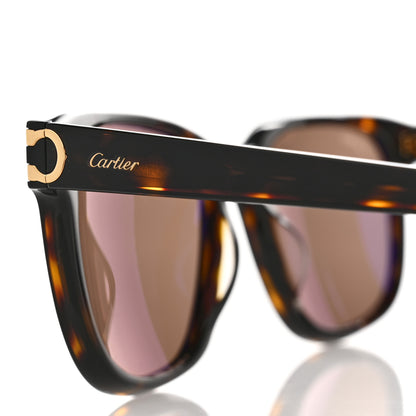 Cartier Acetate CT0002S Rectangular Sunglasses Brown 8 of 9
