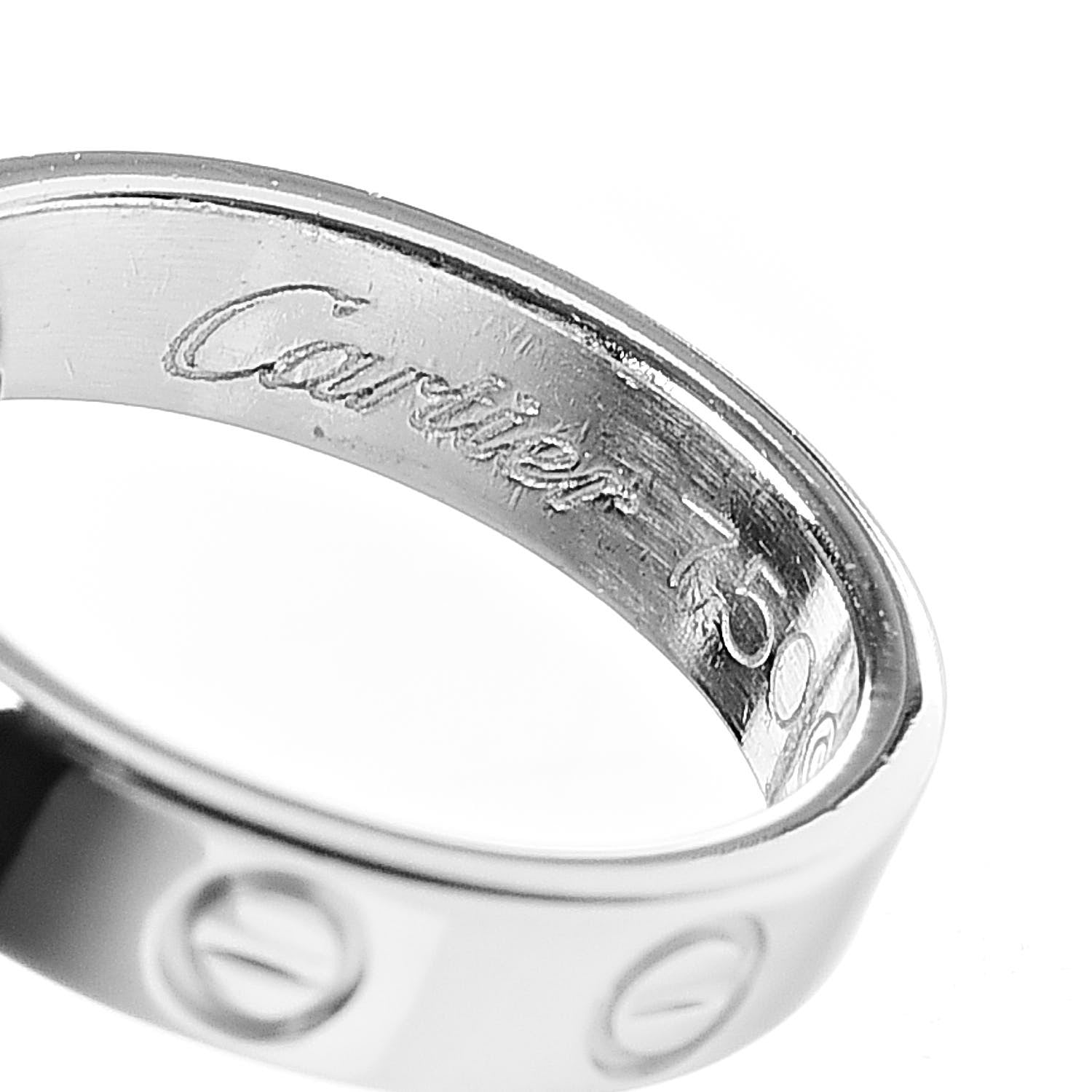 Cartier 18K White Gold Interlocking LOVE Bracelet 5 of 6