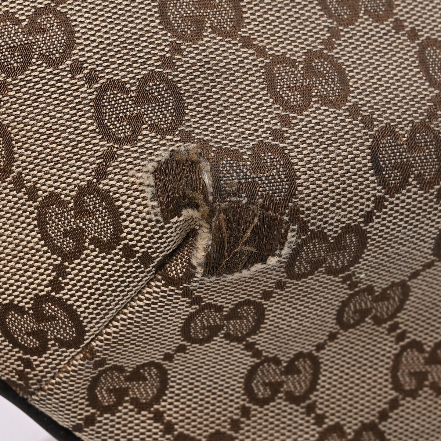 Monogram Web Medium Half Moon Hobo Dark Brown