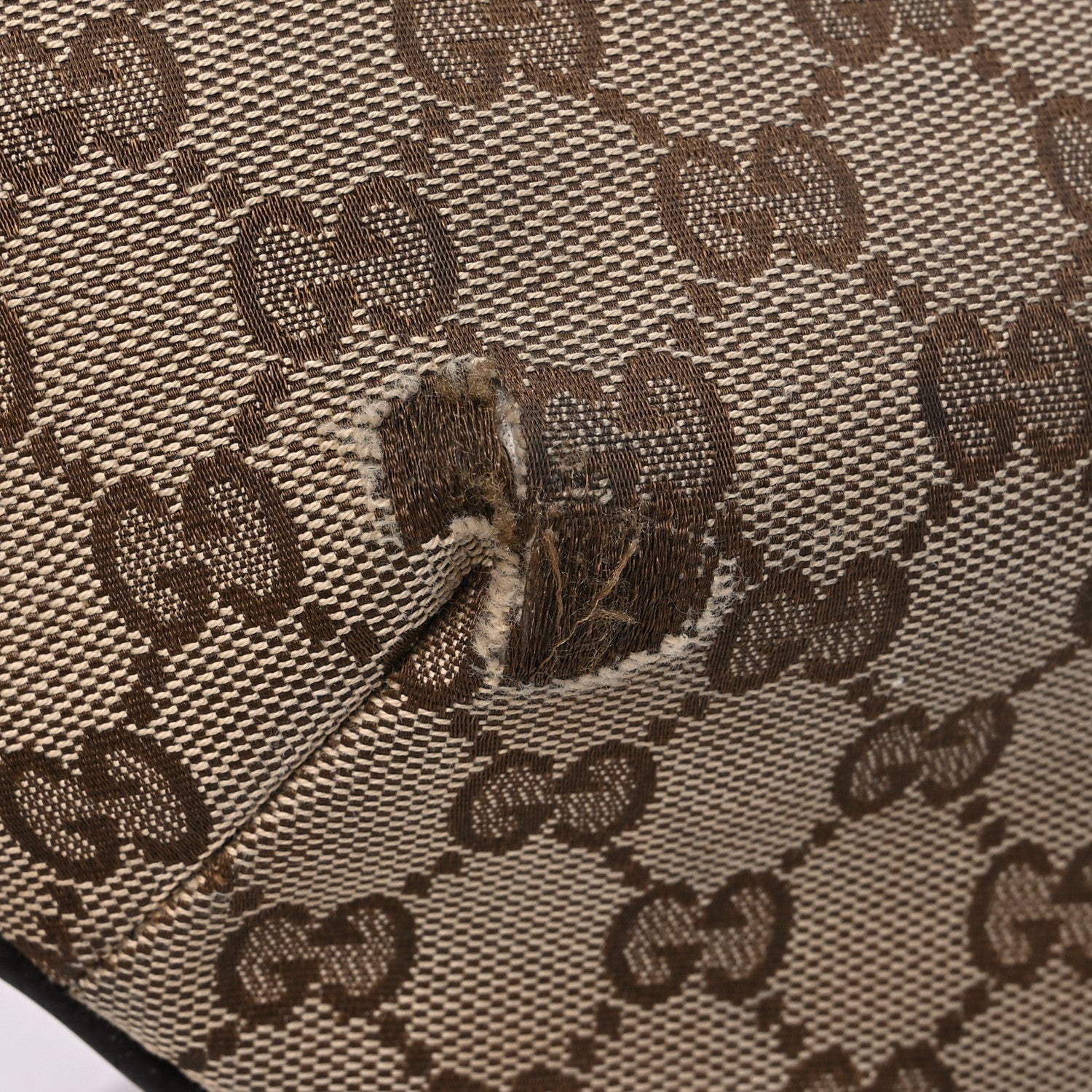 Gucci Monogram Web Medium Half Moon Hobo Dark Brown 13 of 14