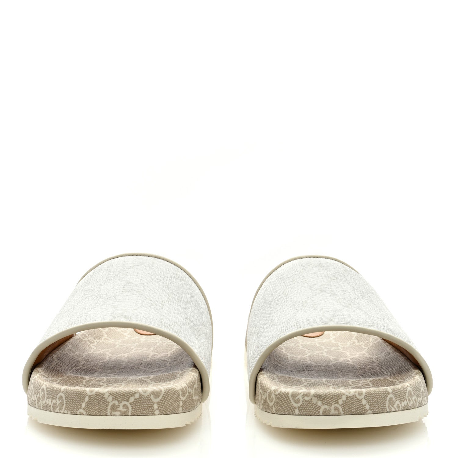 Gucci GG Supreme Monogram Demetra Mens Slide Sandals 9 White Mystic White 3 of 7