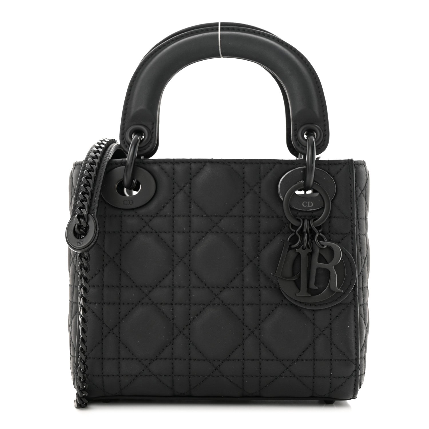 Christian Dior Ultra Matte Calfskin Cannage Mini Lady Dior Black 1 of 13