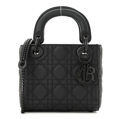 Christian Dior Ultra Matte Calfskin Cannage Mini Lady Dior Black 1 of 13