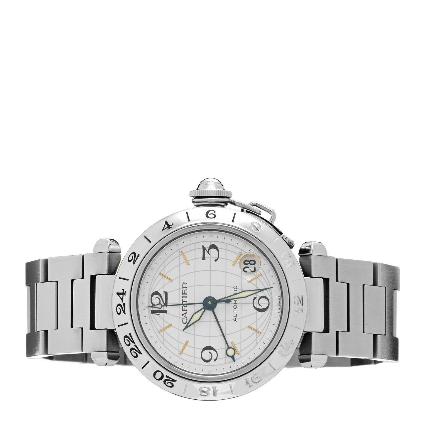 Stainless Steel 35mm Pasha GMT Automatic Watch