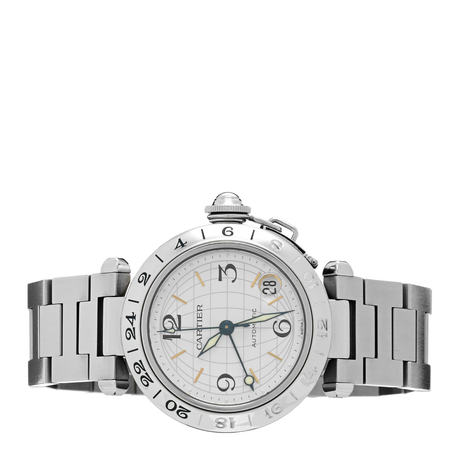 Cartier Stainless Steel 35mm Pasha GMT Automatic Watch 2 of 4