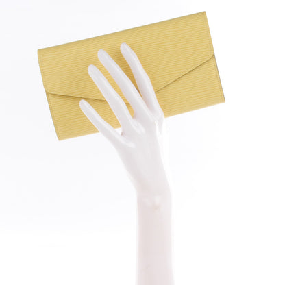 Louis Vuitton Epi Sarah Wallet Jaune Pale 2 of 7