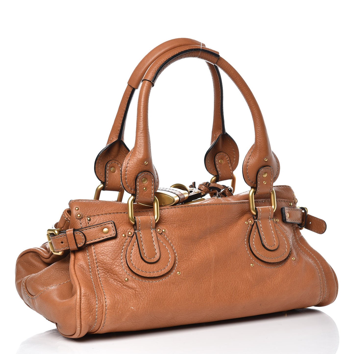 Calfskin Medium Paddington Satchel Nut