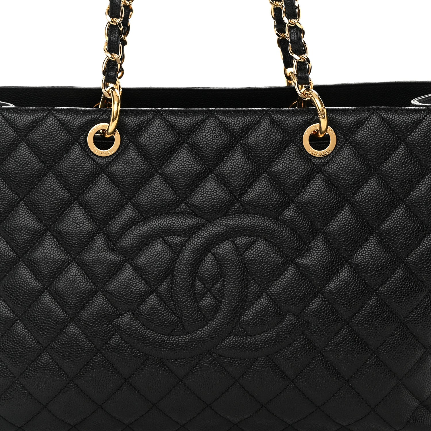 Chanel Caviar Quilted XL Grand Shopping Tote GST Black 8 of 14