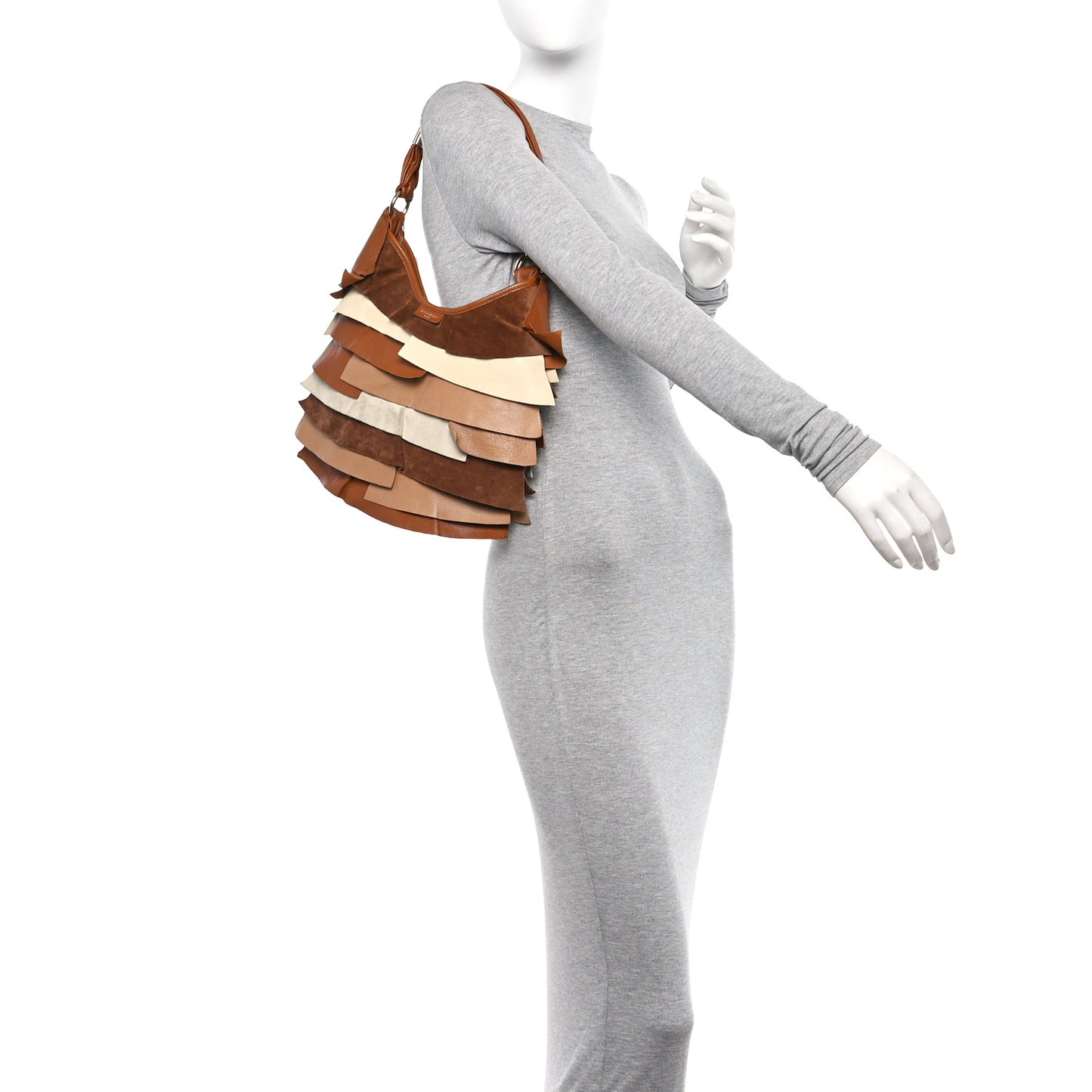 Calfskin Suede Saint Tropez Ruffle Bag