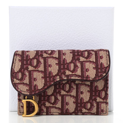 Christian Dior Oblique Saddle Card Holder Bordeaux 9 of 9