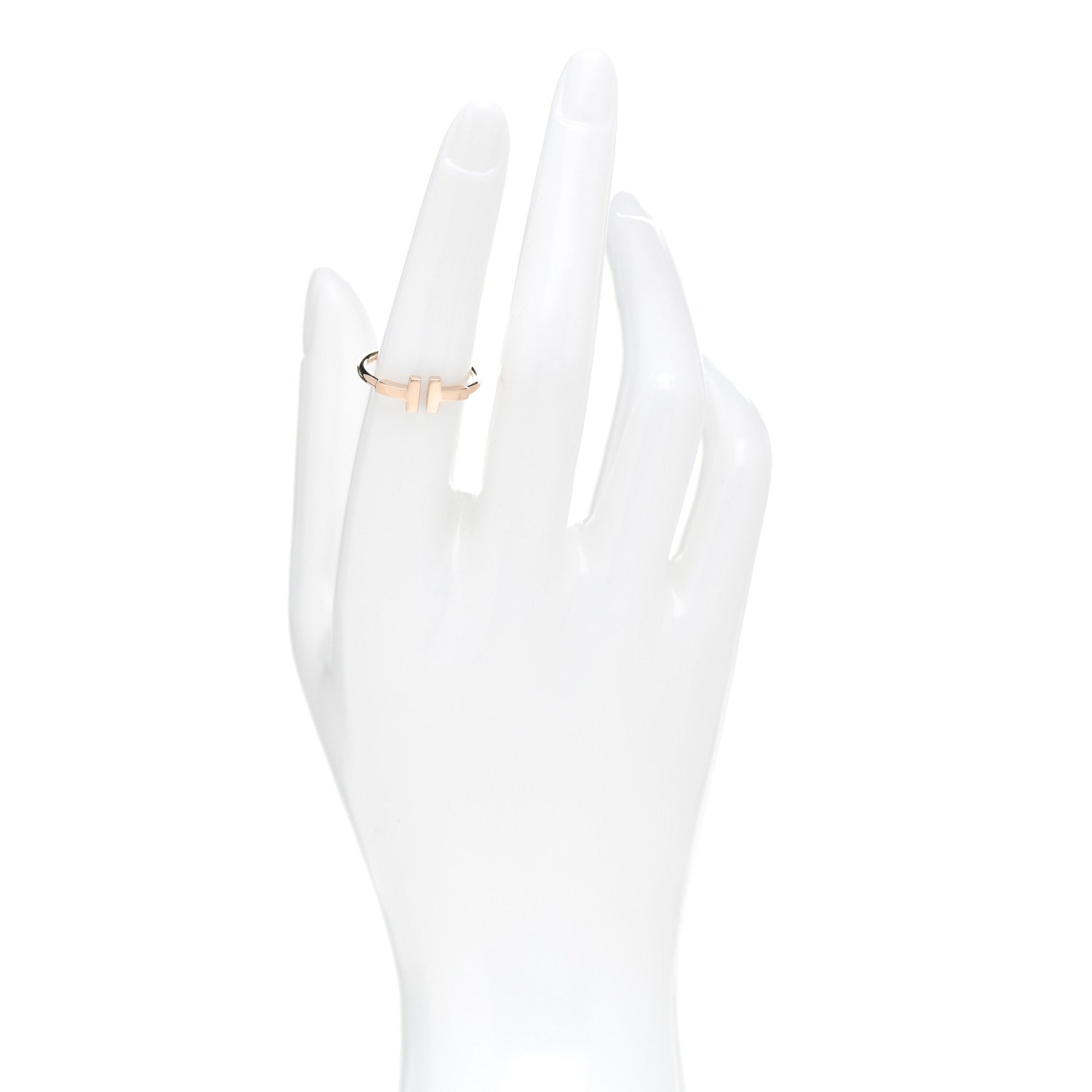 Tiffany 18K Rose Gold T Wire Ring 53 6.25 2 of 4