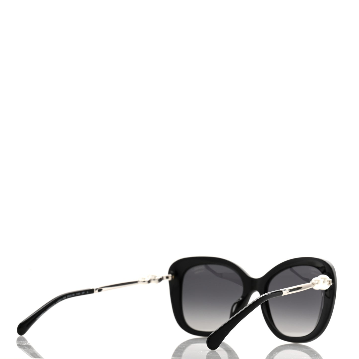 Acetate Polarized Butterfly Winter Pearl Sunglasses 5339-H Black