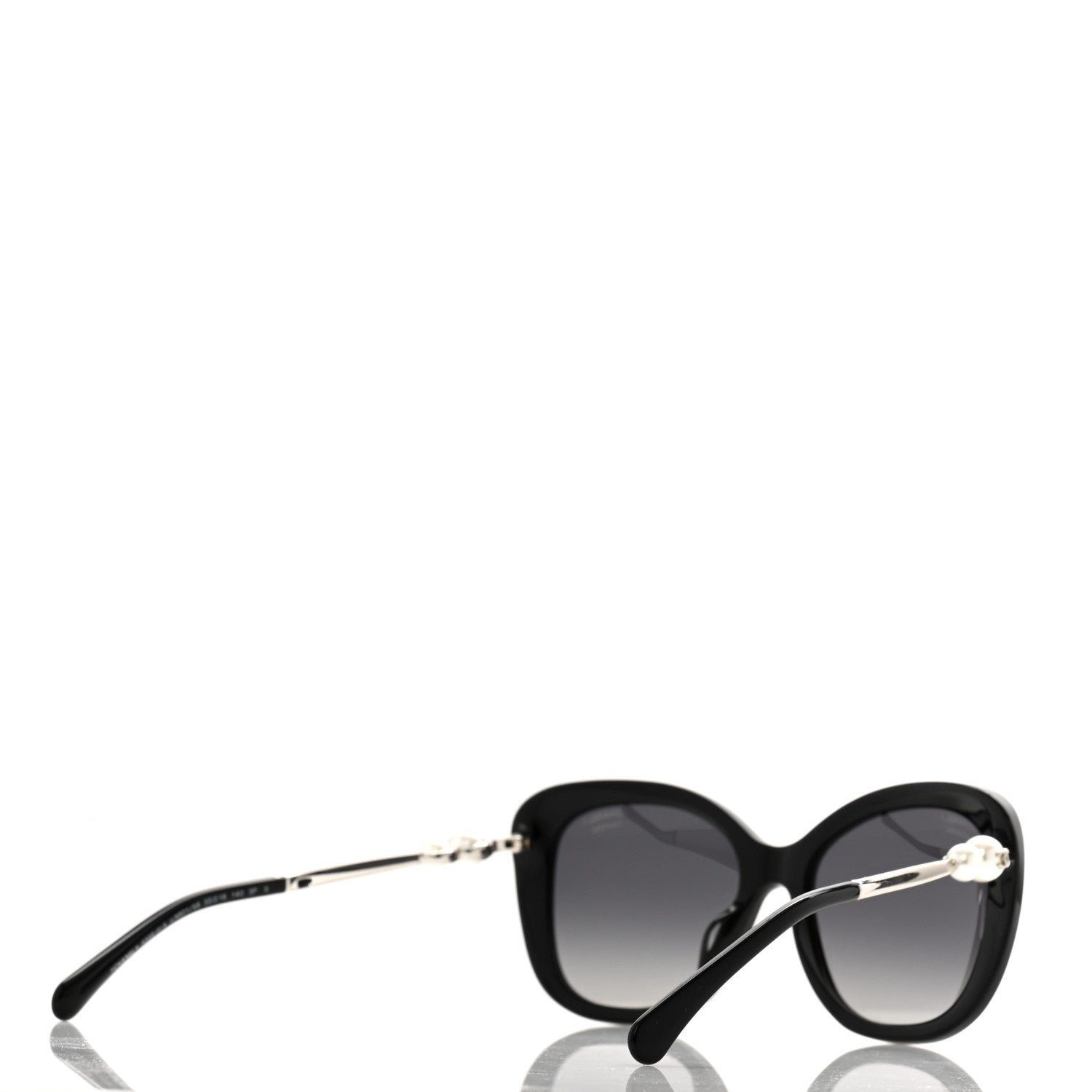 Chanel Acetate Polarized Butterfly Winter Pearl Sunglasses 5339-H Black 4 of 8