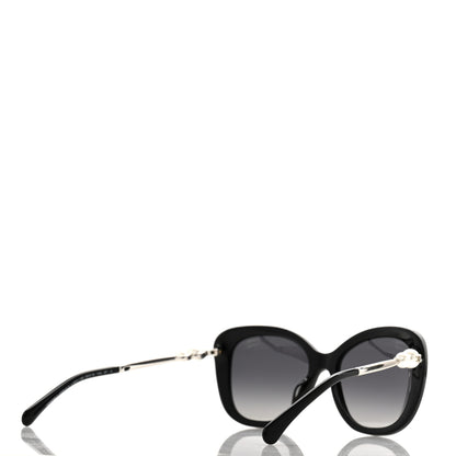 Chanel Acetate Polarized Butterfly Winter Pearl Sunglasses 5339-H Black 4 of 8