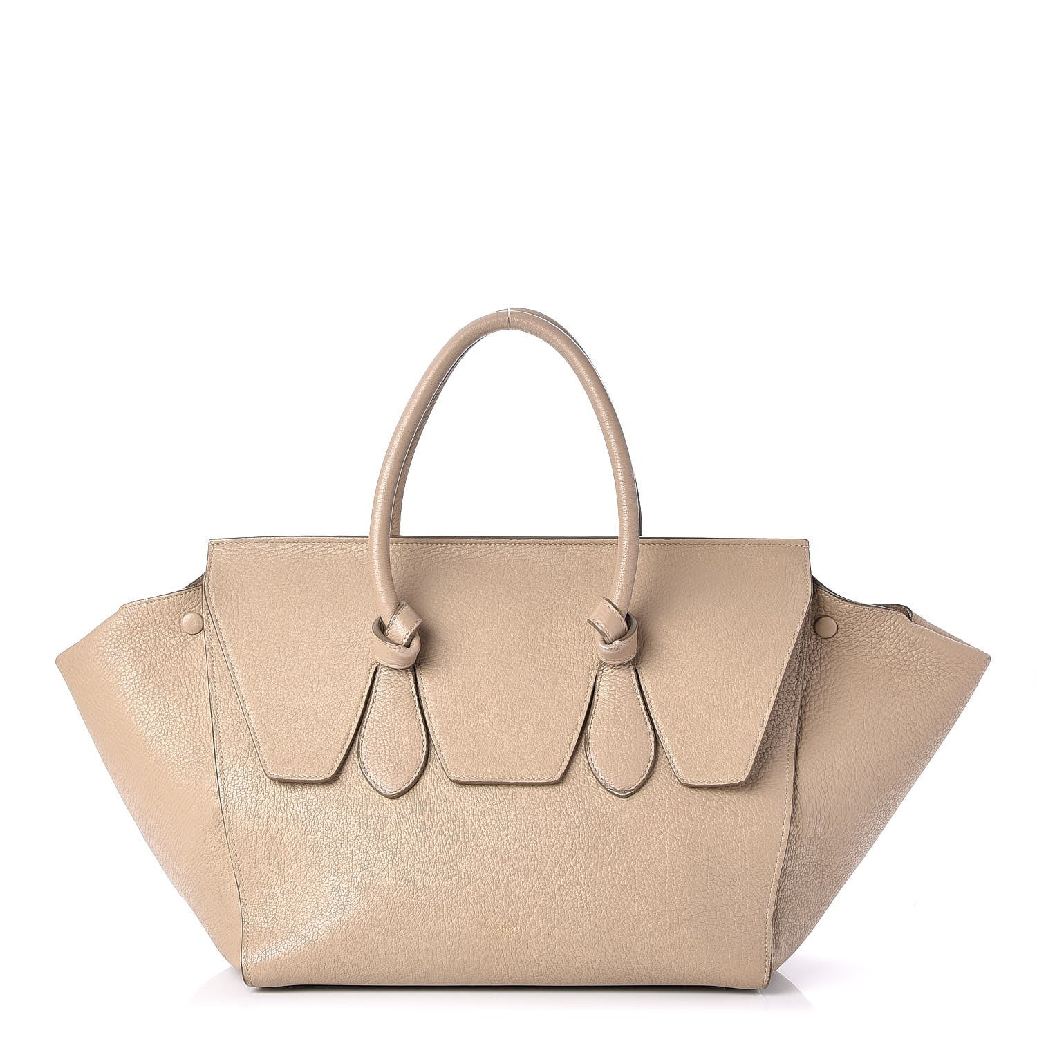 Celine Crisped Calfskin Small Tie Knot Tote Light Taupe 1 of 15