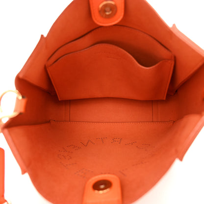 Stella McCartney Eco Alter Nappa Perforated Logo Mini Crossbody Orange 5 of 10