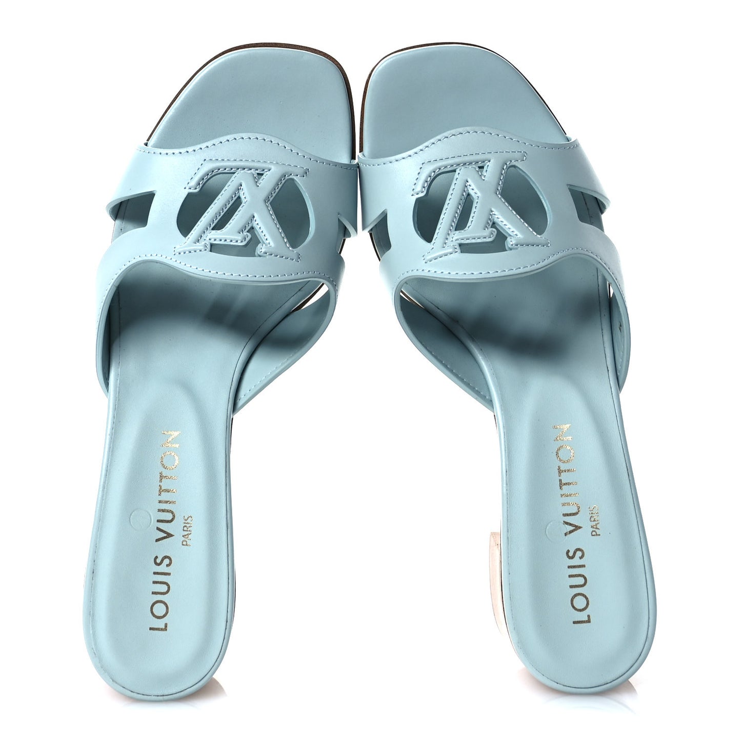 Calfskin LV Isola Mules 38 Teal