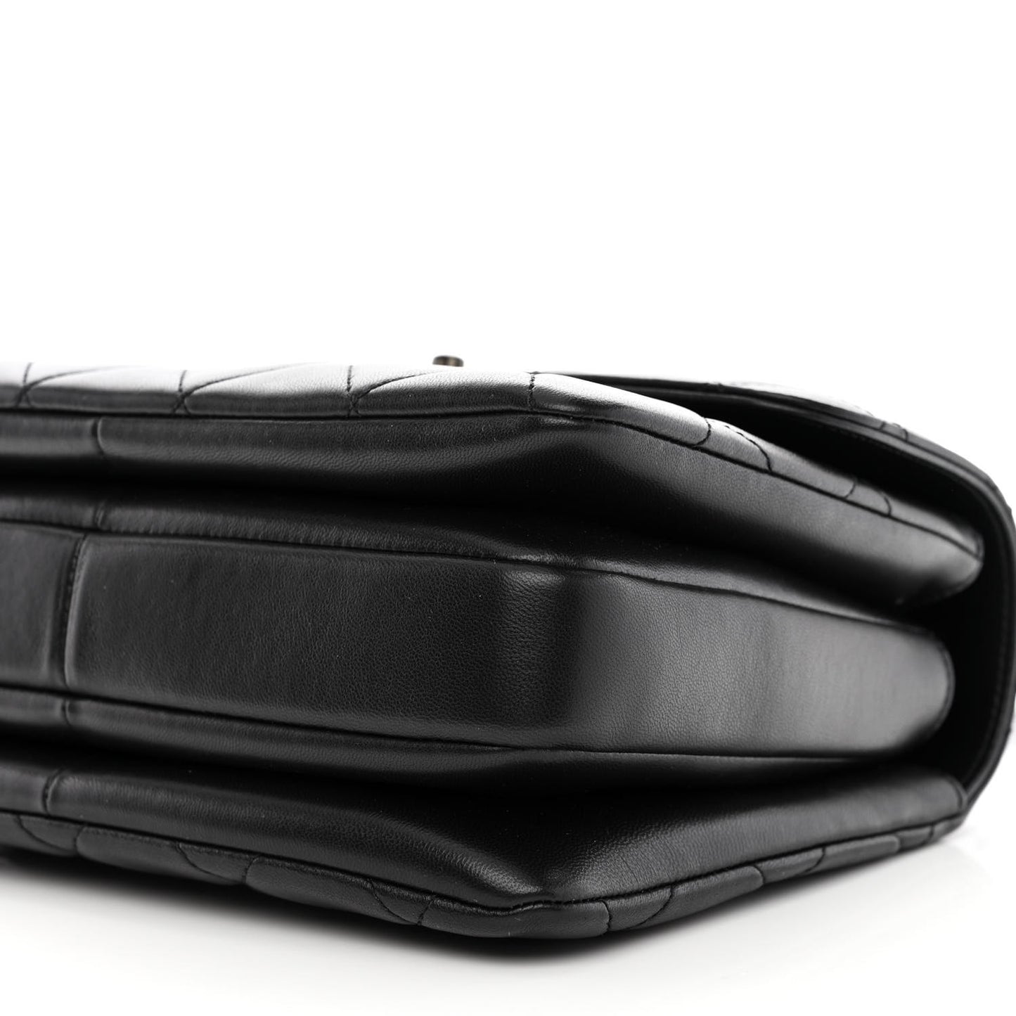 Lambskin Quilted Small Trendy CC Dual Handle Flap Bag So Black