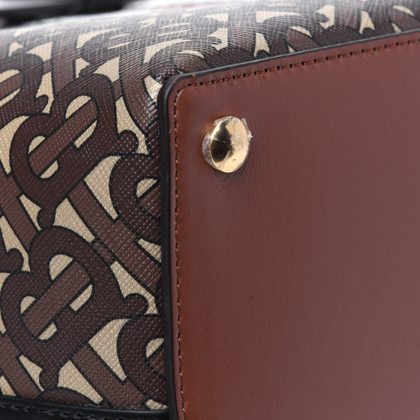 E-Canvas Monogram Stripe Small Belt Tote
