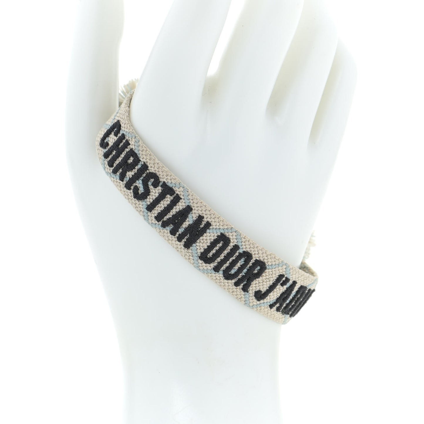 Woven Cotton J'Adior Friendship Bracelet Beige