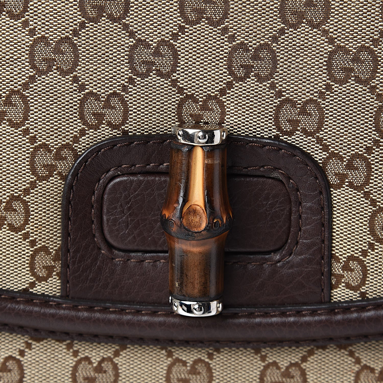 Gucci Monogram Large New Bamboo Top Handle Bag Brown 13 of 13