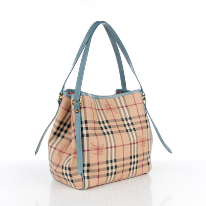 Burberry Haymarket Check Small Canterbury Tote Eucalyptus Grey 3 of 7