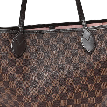 Louis Vuitton Damier Ebene Neo Neverfull MM Rose Ballerine 9 of 13