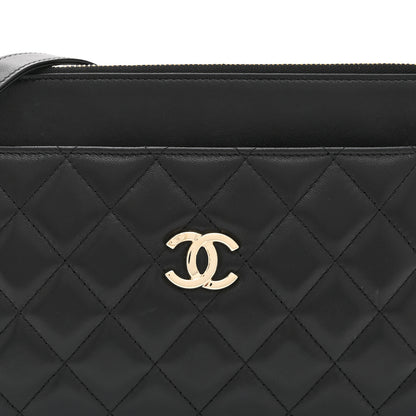 Chanel Lambskin Quilted Clutch With Chain Black 9 of 11