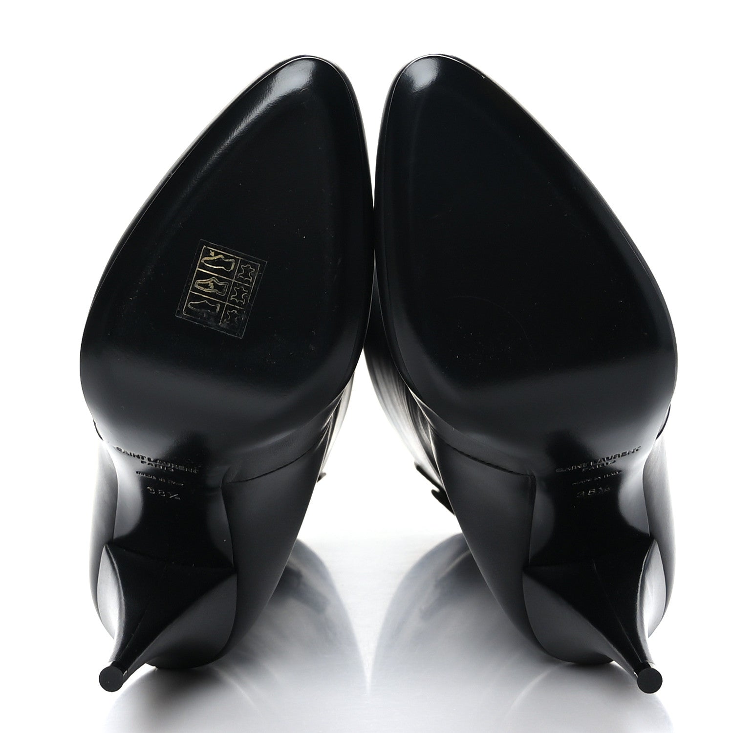 Saint Laurent Lambskin Koller 110 Tall Boots 38.5 Black 5 of 7