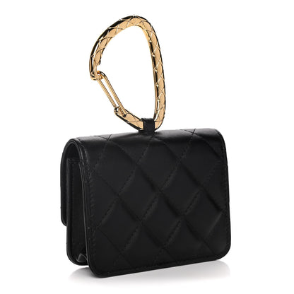 Chanel Lambskin Quilted CC Hook Card Holder Black 3 of 13