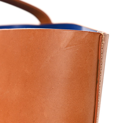 Mansur Gavriel Vegetable Tanned Calfskin Large Shopping Bag Camello Blue 15 of 16