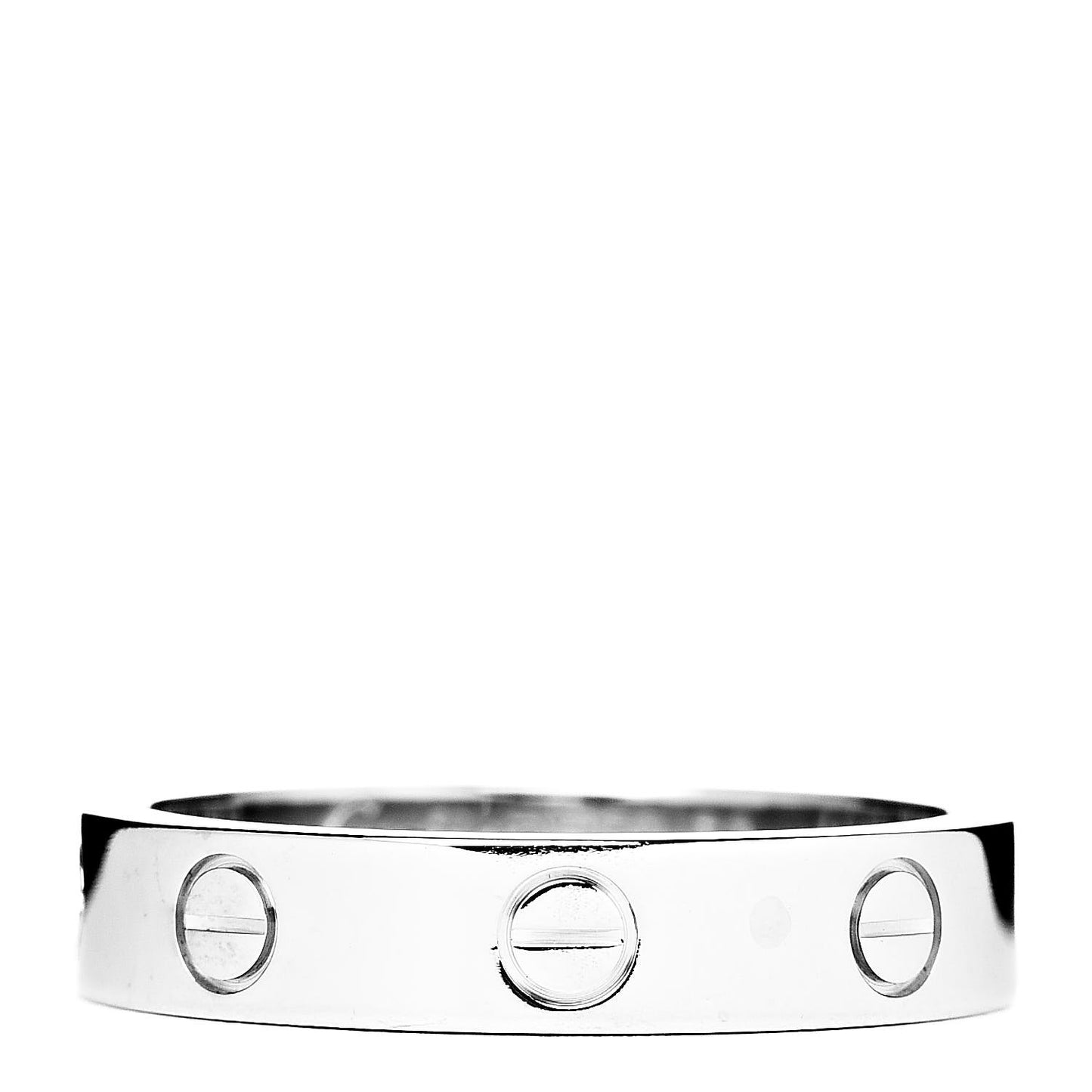 18K White Gold Diamond 4mm LOVE Wedding Band Ring 53 6.25