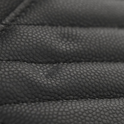 Chanel Caviar Chevron Quilted Wallet On Chain WOC Black 12 of 12
