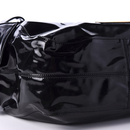 Valentino Garavani Patent Lacca Small Nuage Bow Hobo Black 10 of 12