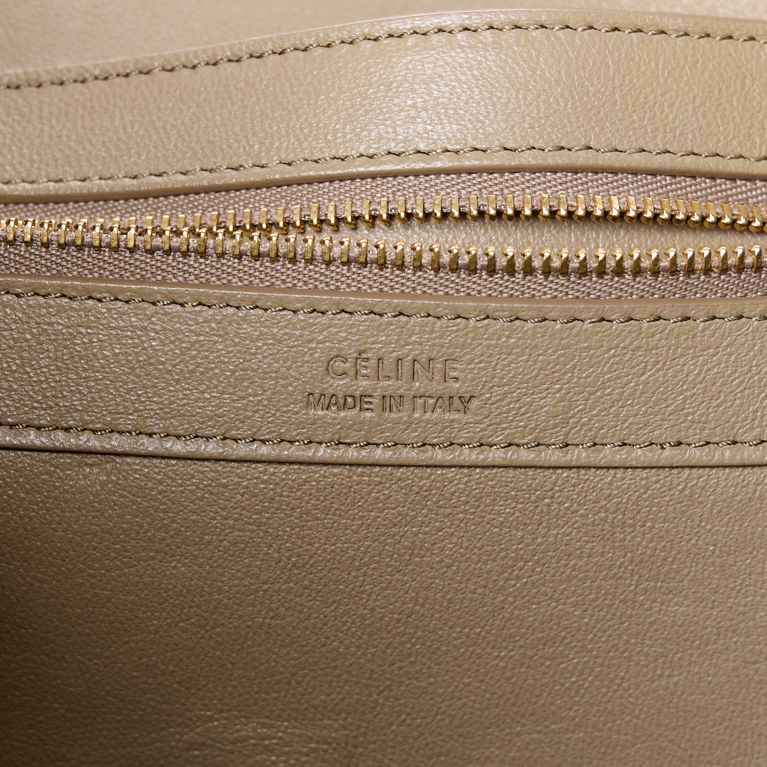 Celine Crocodile Embossed Nubuck Small Belt Cabas Phantom Beige 6 of 12