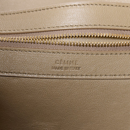 Celine Crocodile Embossed Nubuck Small Belt Cabas Phantom Beige 6 of 12