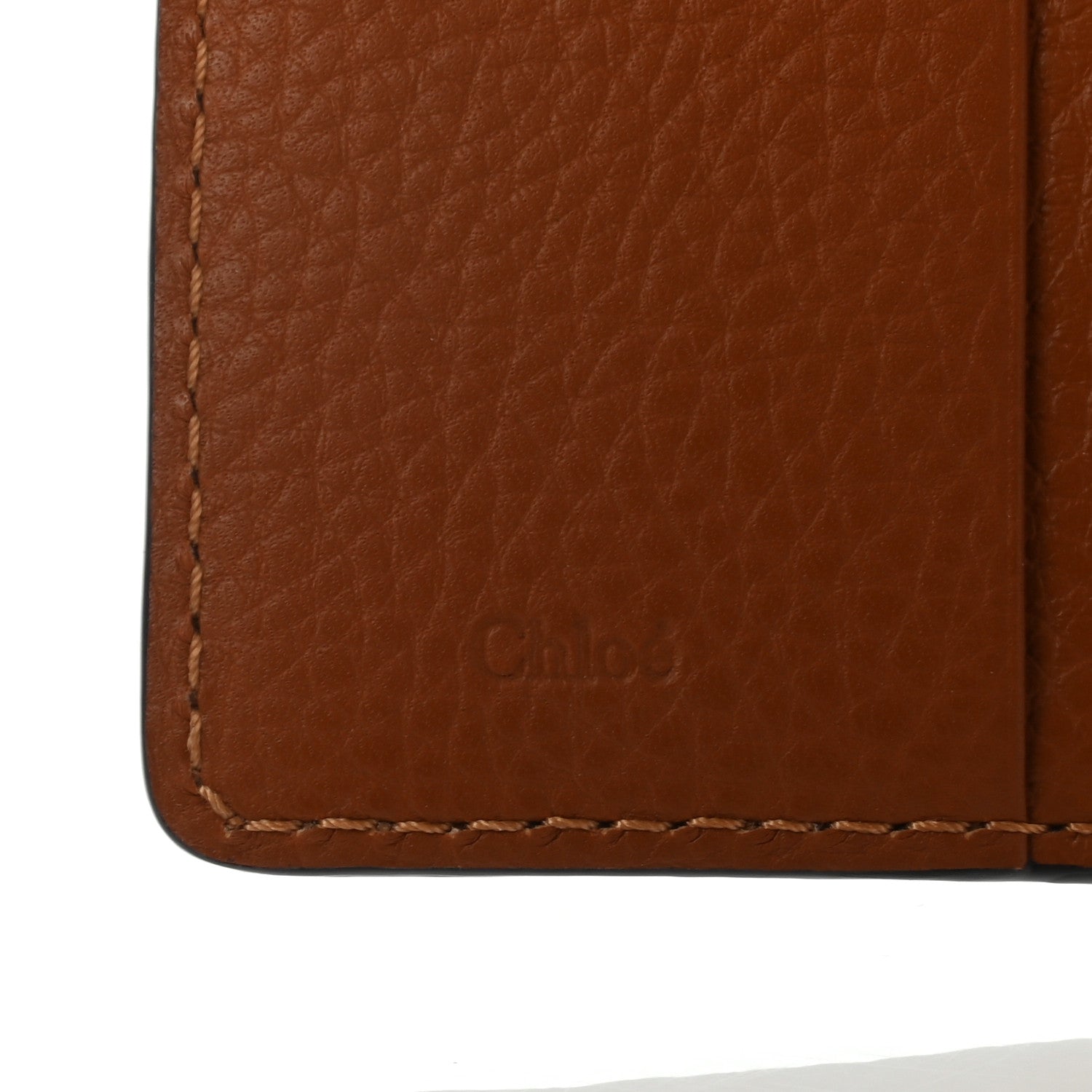 Chloe Grained Calfskin Marcie Square Wallet Tan 6 of 8