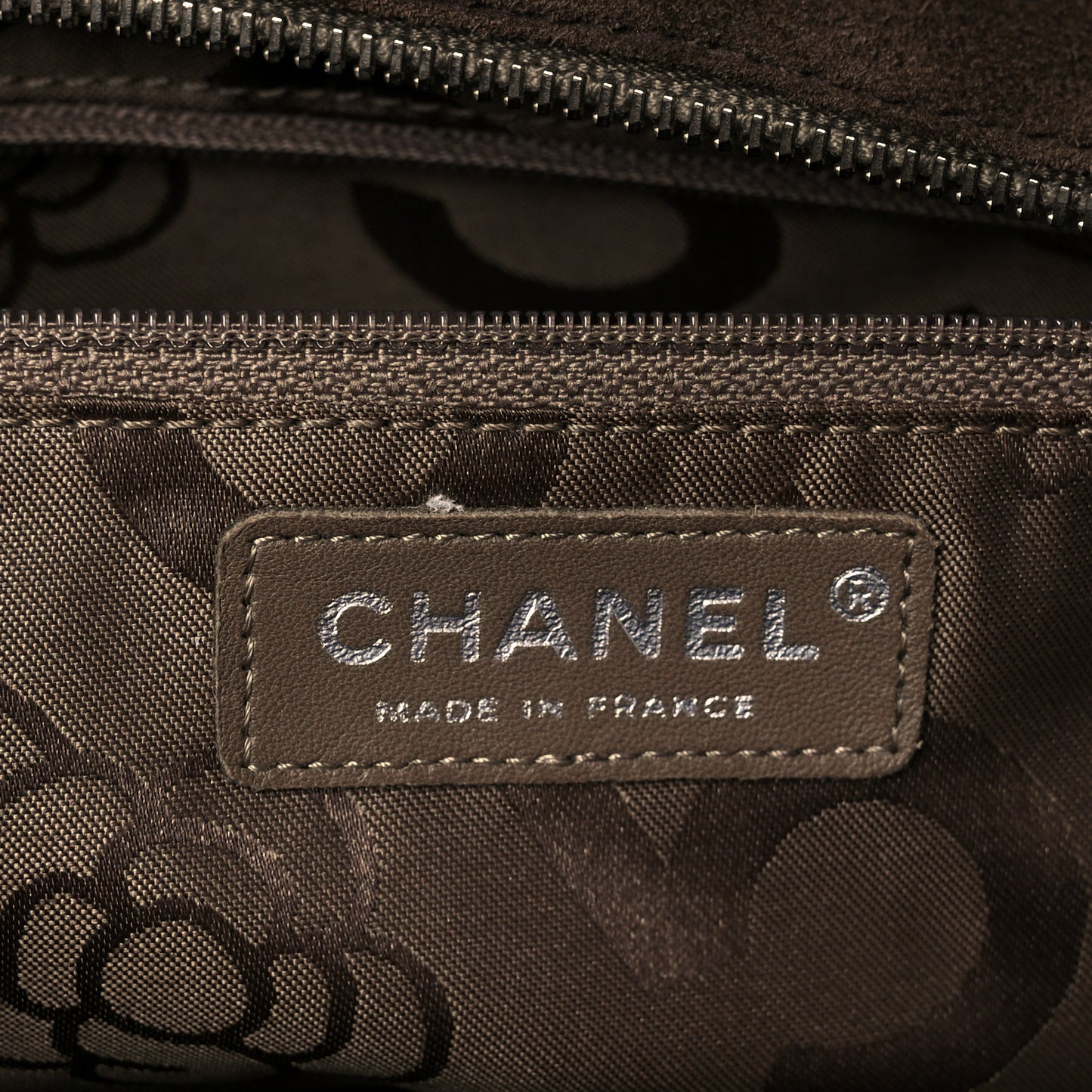 Suede Vertical Quilted Bowler Brown