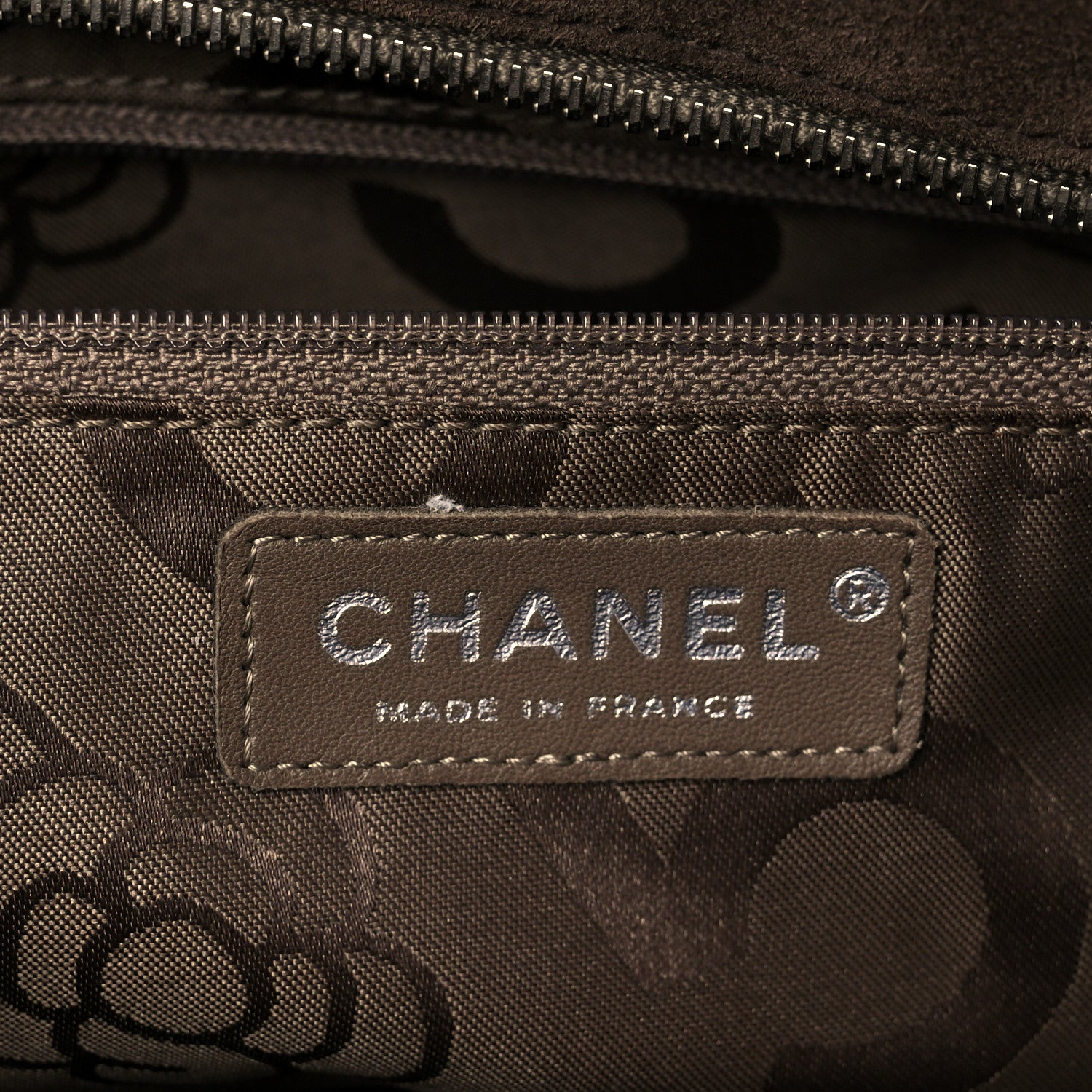 Chanel Suede Vertical Quilted Bowler Brown 6 of 11