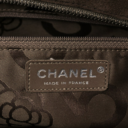 Chanel Suede Vertical Quilted Bowler Brown 6 of 11