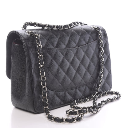 Chanel Caviar Quilted Jumbo Double Flap Black 3 of 11