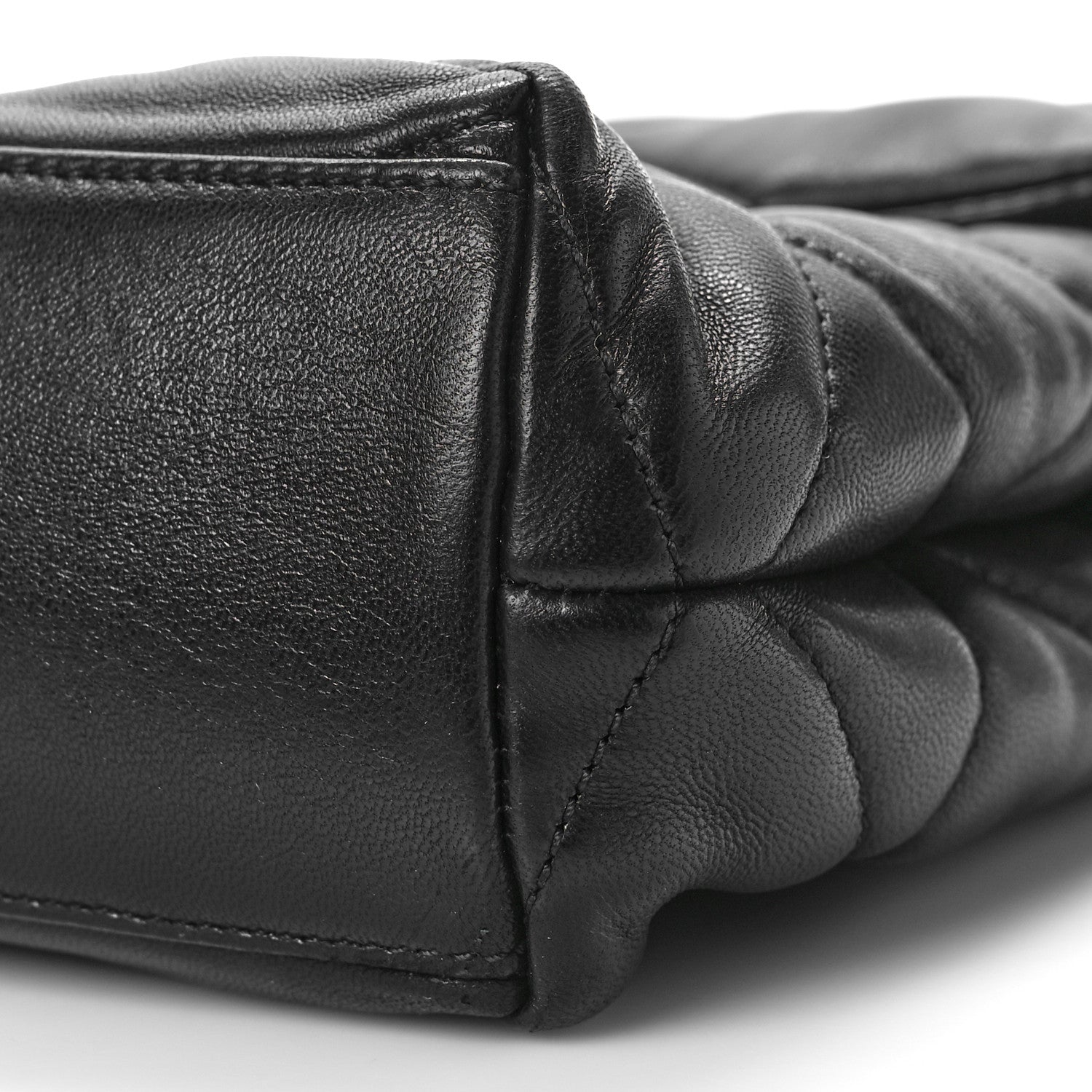 Saint Laurent Lambskin Quilted Sade Puffer Envelope Clutch Black 11 of 11